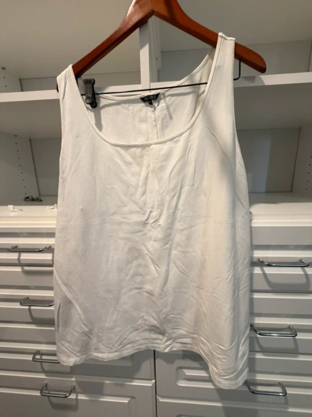 NIC+ZOE White Cotton Tank Top Cami Sleeveless Size 2X